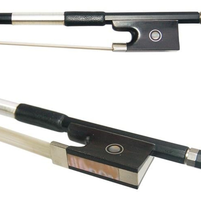 Kinglos KNG XS-92VN 4/4 Karbon Fiber Keman Yayı - Siyah (Profesyonel) | Dayanıklı Karbon Fiber Gövde, Mükemmel Denge ve Esneklik, Doğal At Kuyruğu Kılı